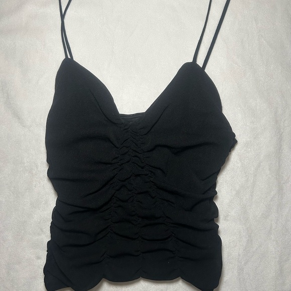 UO Mesh Ruched Tank - Picture 3 of 5